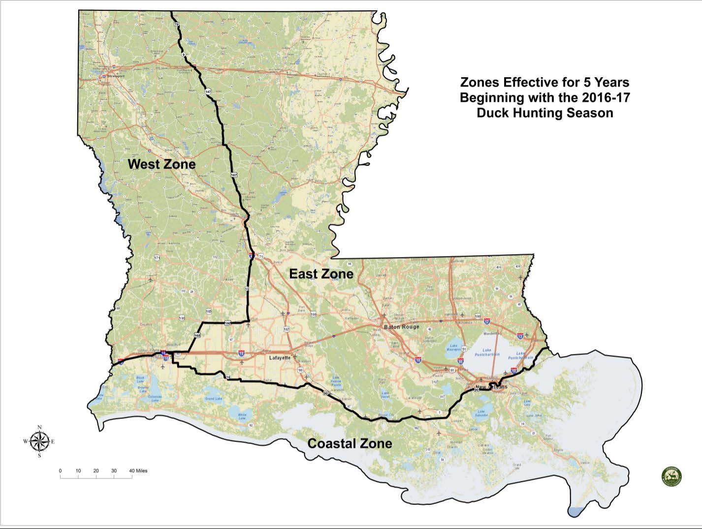 Louisiana Duck Season 202424 Map Zora Annabel